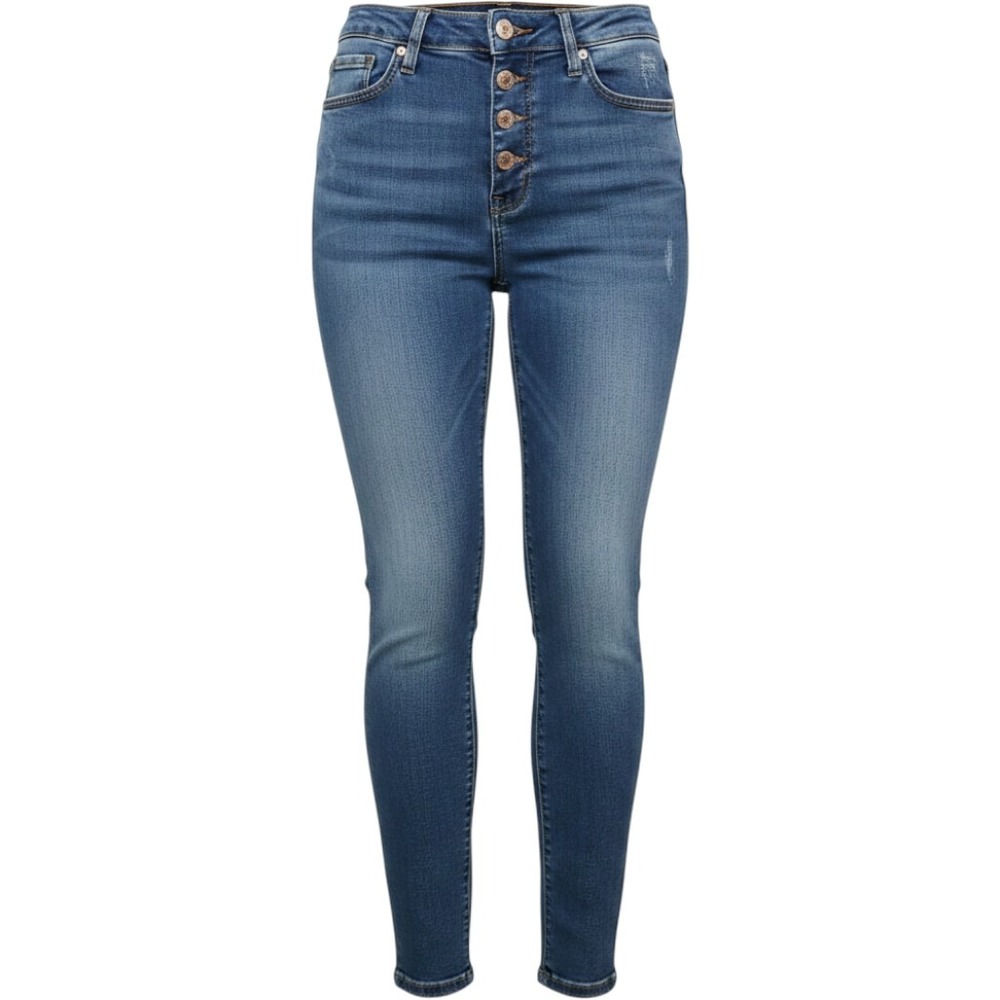 KanCan Curvy High Rise Button Fly Skinny Jeans Dark Wash 9/28 KC7114D
